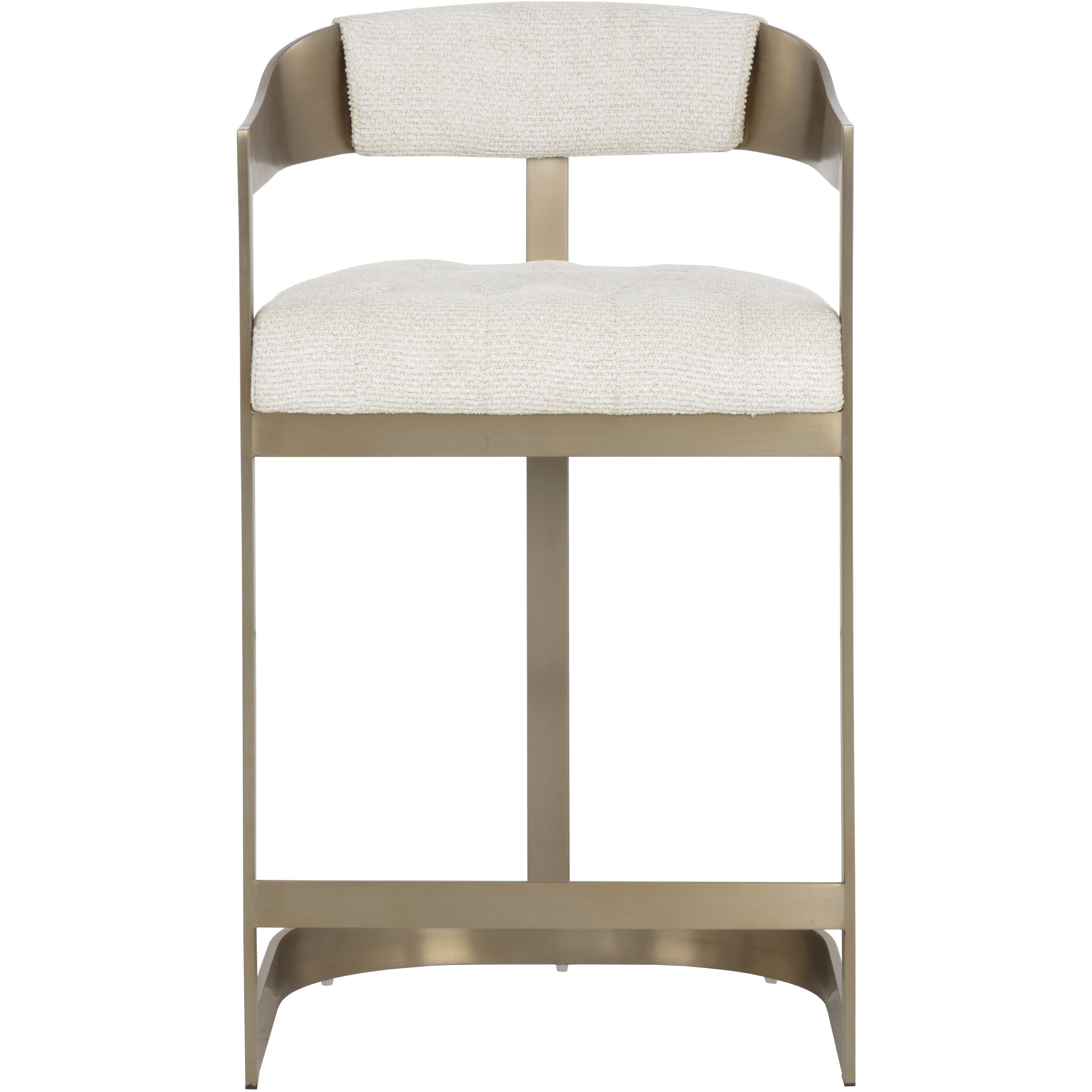 Beaumont 35.25 inch Antique Brass / Rhea Light Barley Counter Stool